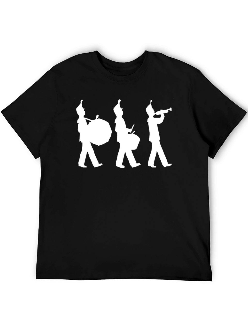 Marching Band Silhouette Black T-Shirt
