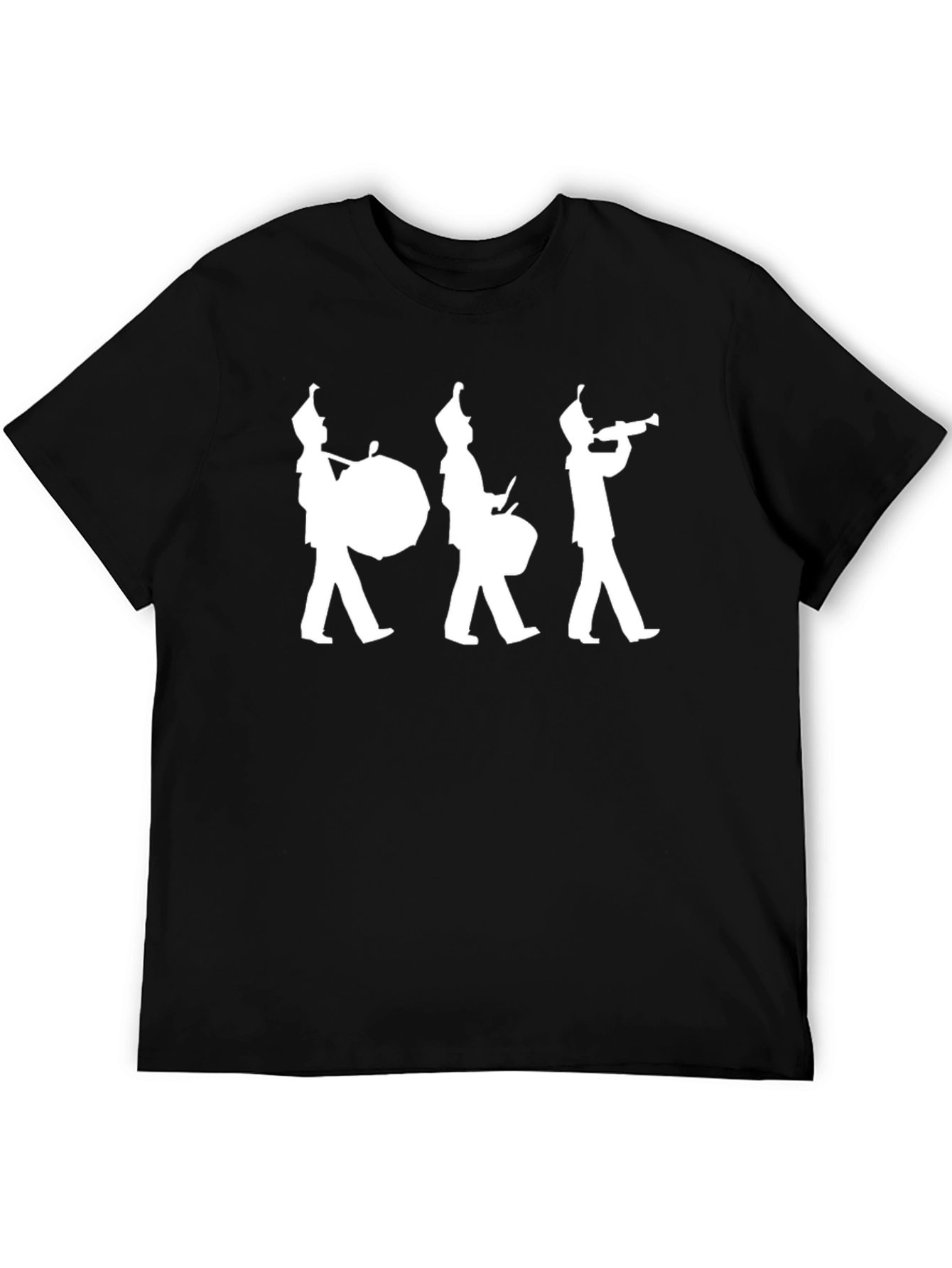 Marching Band Silhouette Black T-Shirt