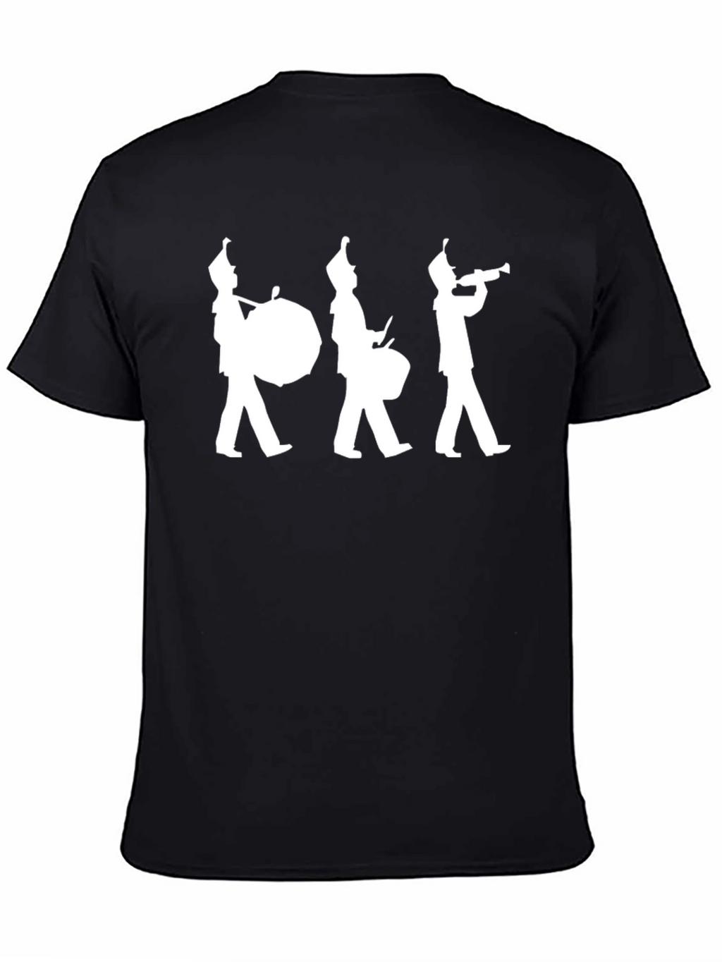 Marching Band Silhouette Black T-Shirt
