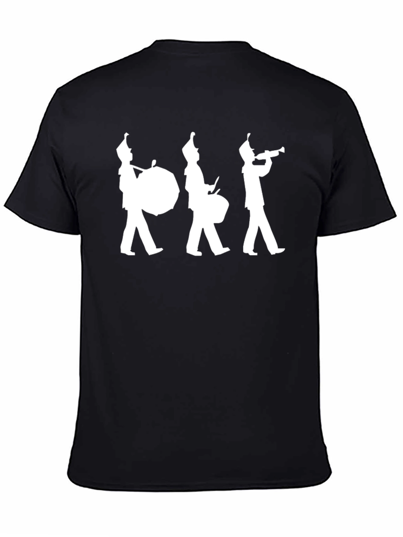 Marching Band Silhouette Black T-Shirt