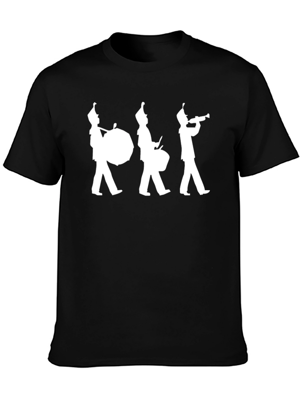 Marching Band Silhouette Black T-Shirt