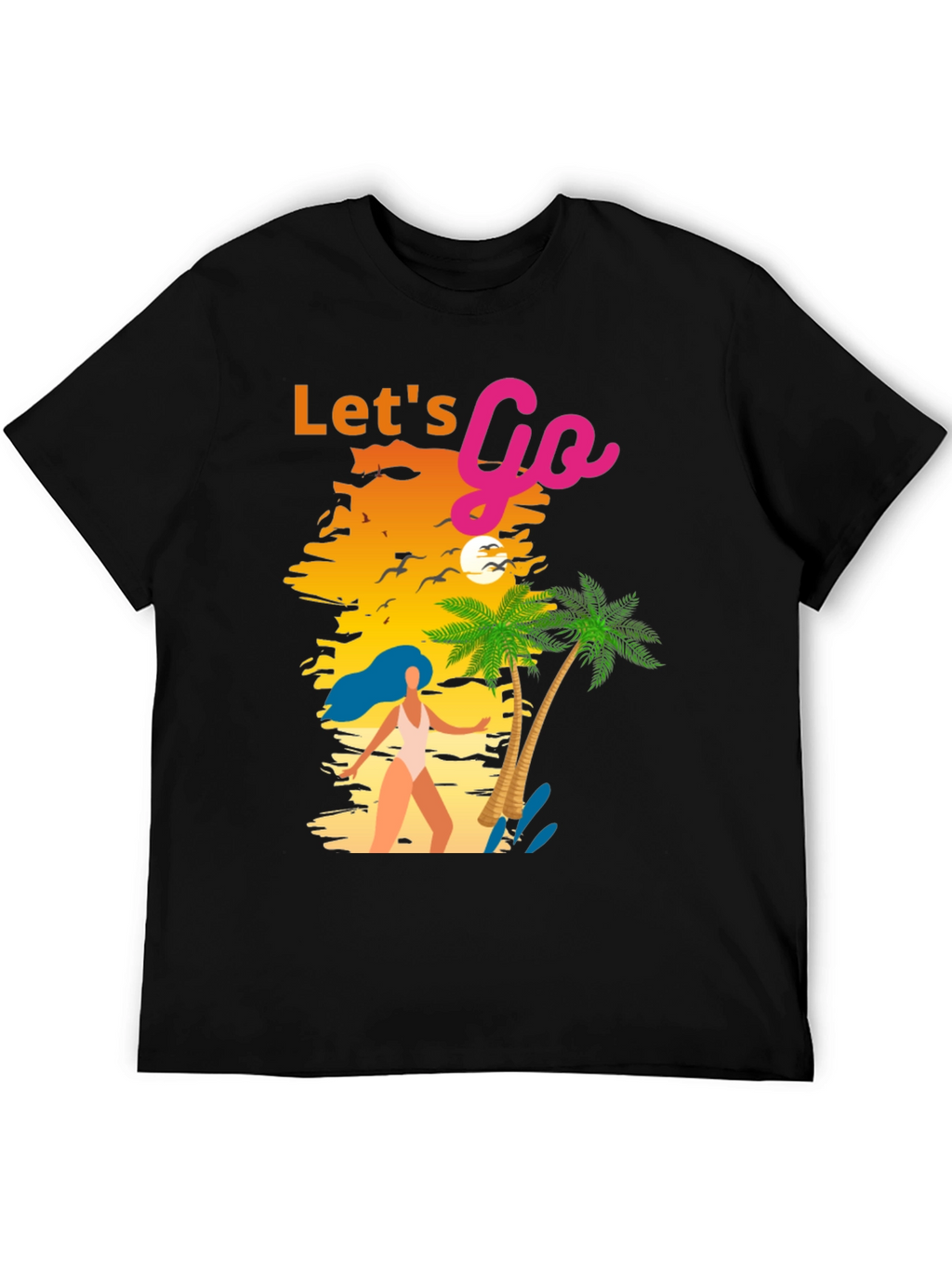 Lets Go Graphic Tee - Beach Vibes