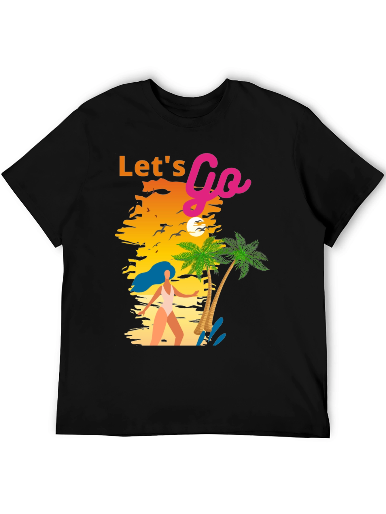 Lets Go Graphic Tee - Beach Vibes