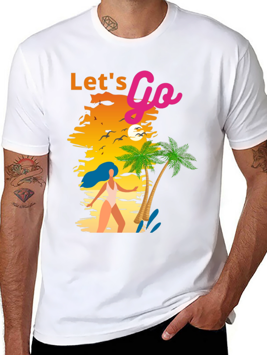 Lets Go Graphic Tee - Beach Vibes