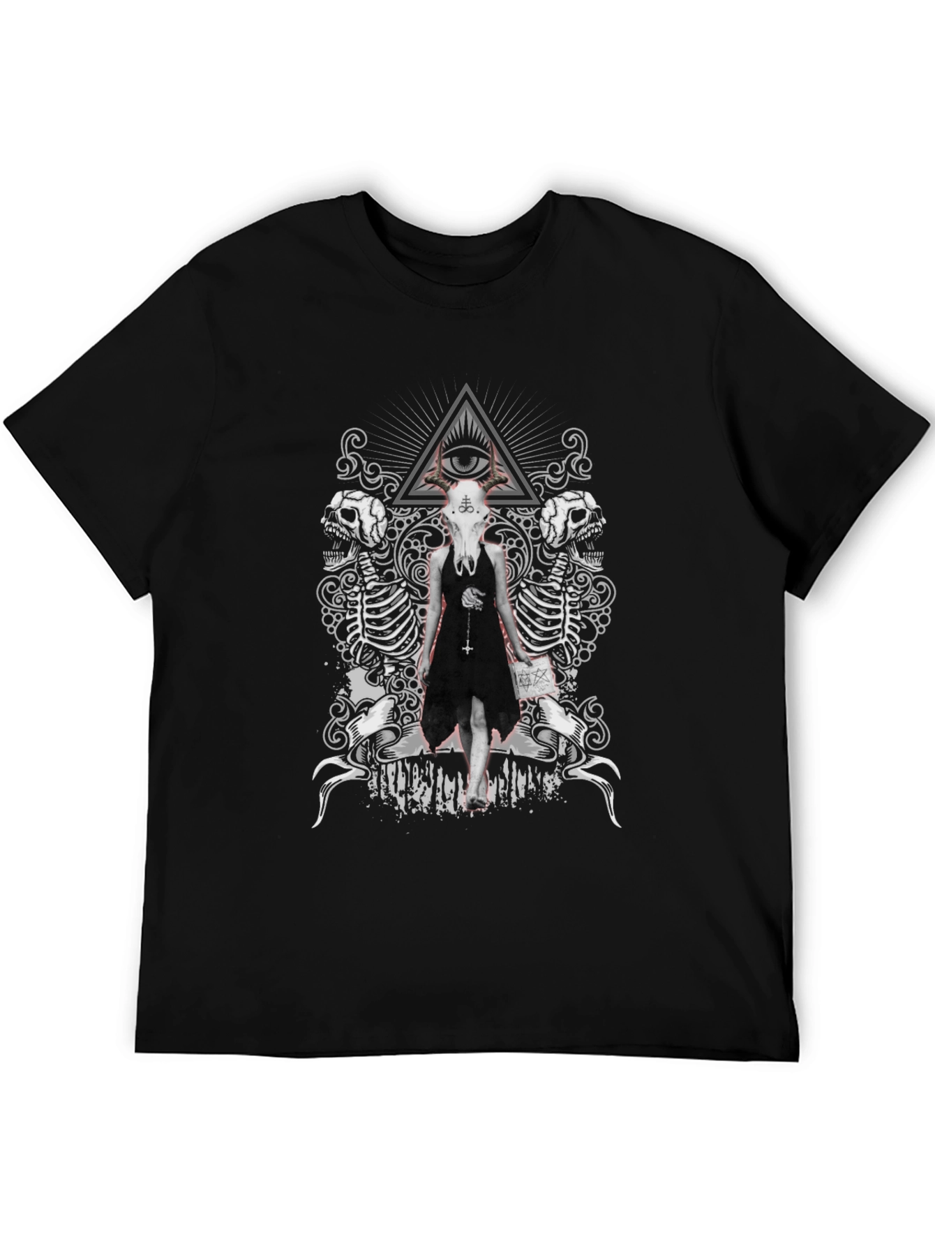 Gothic Skull T-Shirt: Edgy Occult Fashion