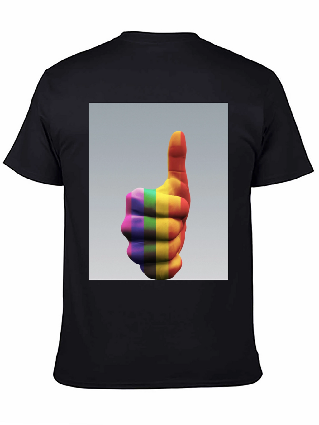 Rainbow Thumbs Up Graphic Tee - Pride & Positivity