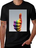 Rainbow Thumbs Up Graphic Tee - Pride & Positivity