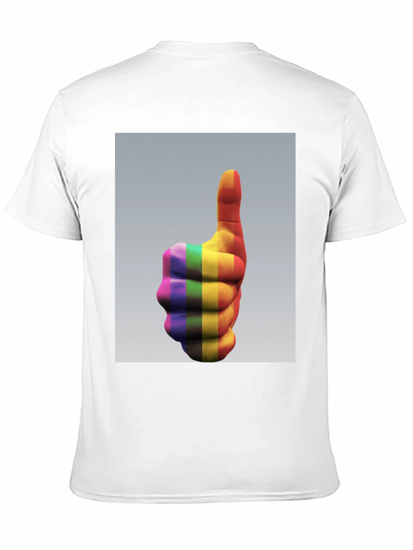 Rainbow Thumbs Up Graphic Tee - Pride & Positivity