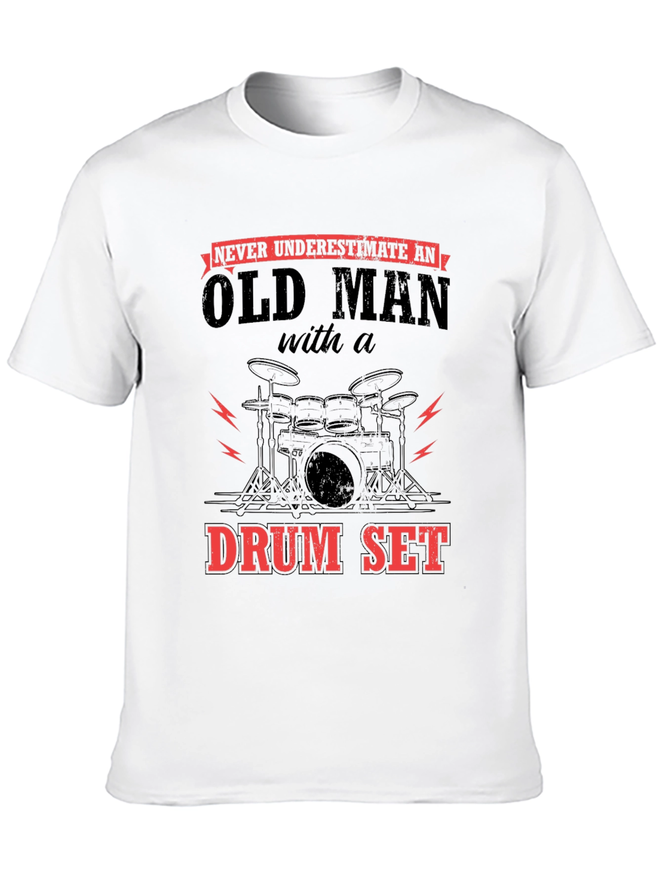 Old Man Drum Set Graphic Tee
