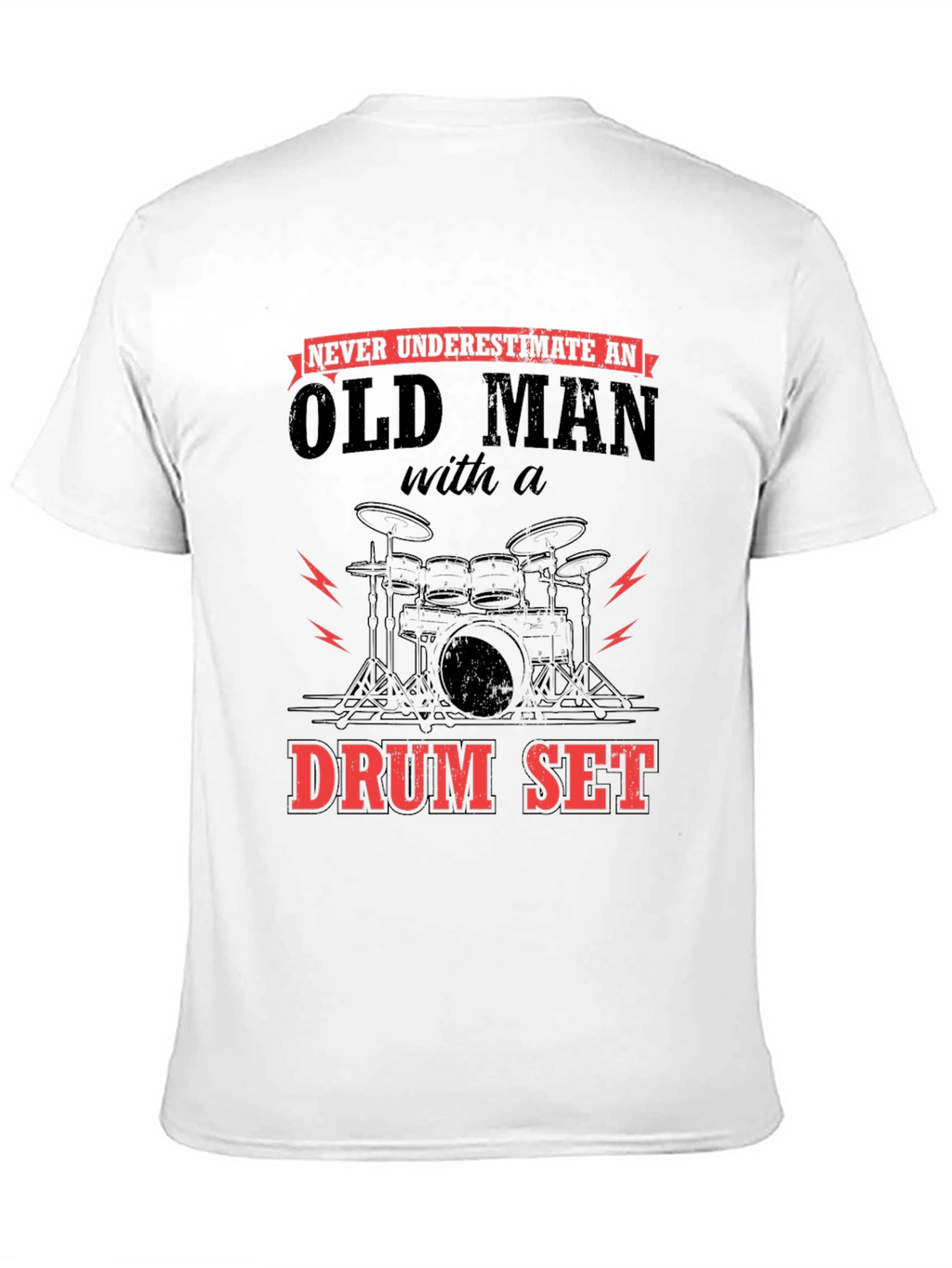 Old Man Drum Set Graphic Tee