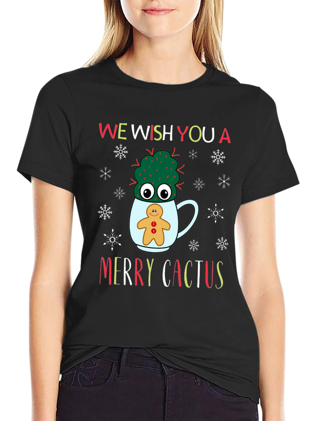 Merry Cactus Christmas T-Shirt - Holiday Novelty