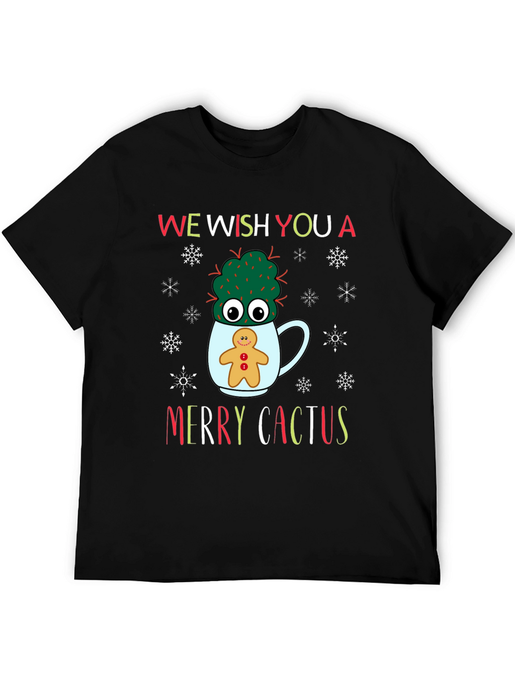 Merry Cactus Christmas T-Shirt - Holiday Novelty