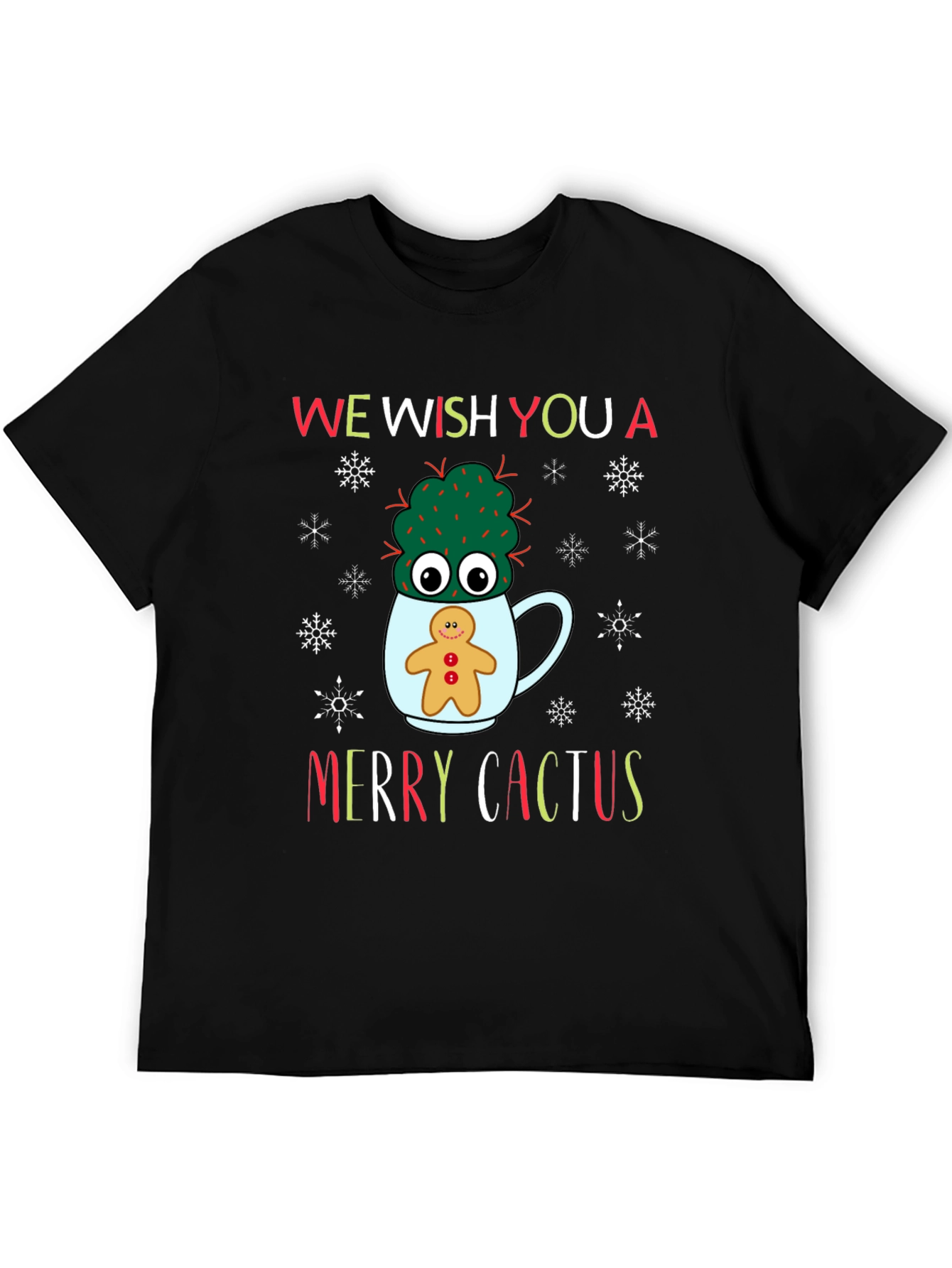 Merry Cactus Christmas T-Shirt - Holiday Novelty