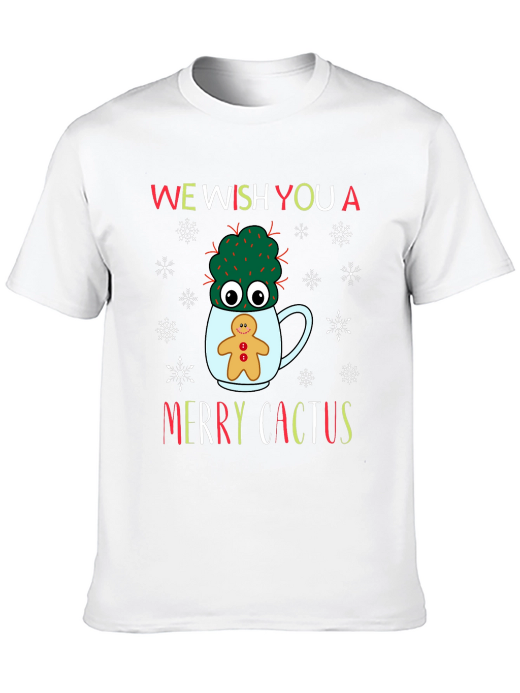 Merry Cactus Christmas T-Shirt - Holiday Novelty