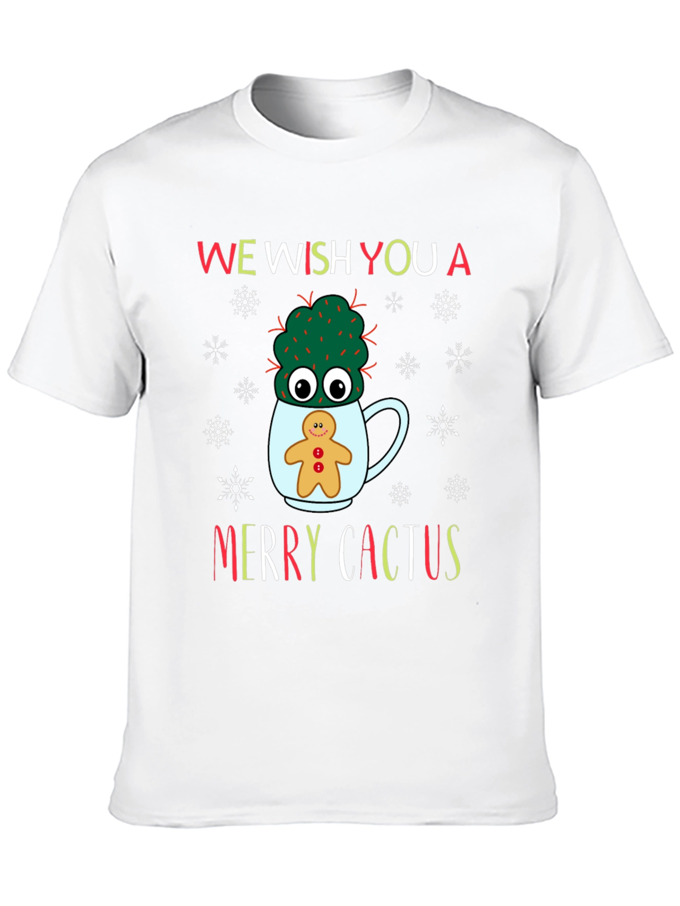 Merry Cactus Christmas T-Shirt - Holiday Novelty