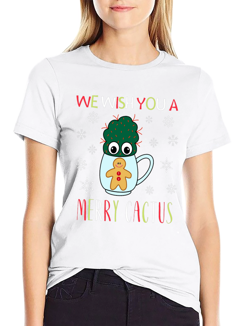 Merry Cactus Christmas T-Shirt - Holiday Novelty