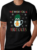 Merry Cactus Christmas T-Shirt - Holiday Novelty