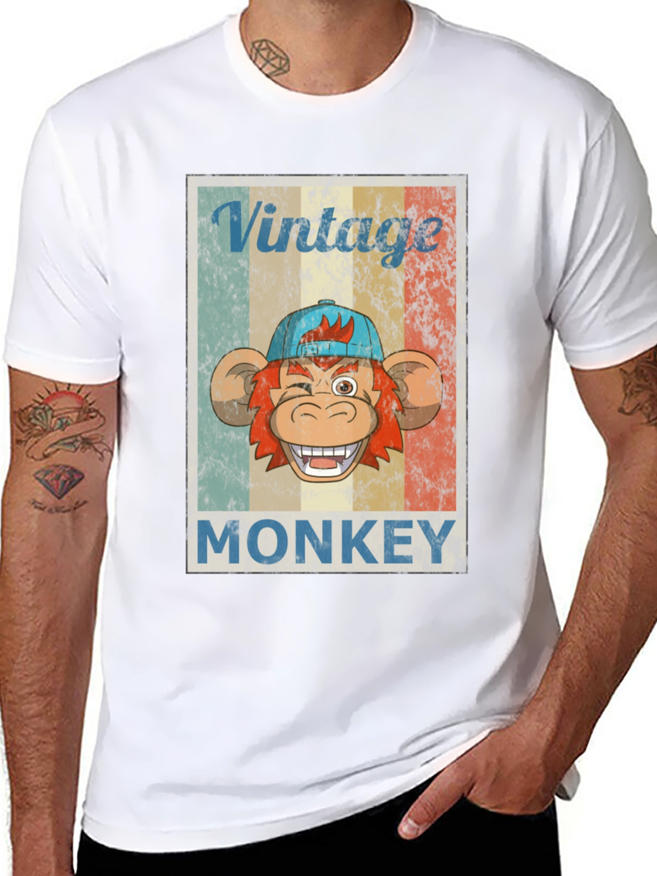 Vintage Monkey Graphic T-Shirt