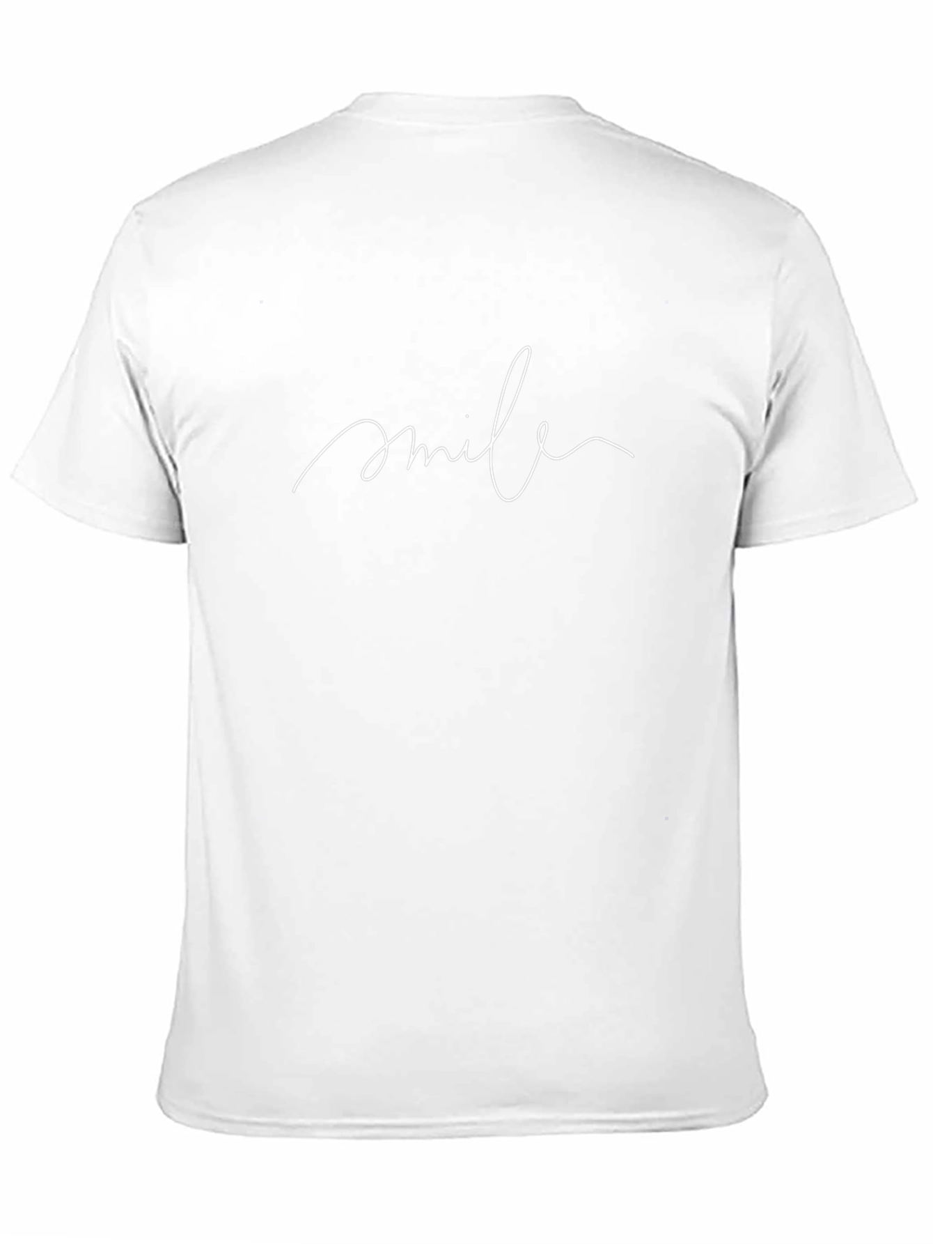 Smile Script Tee - Classic Black Cotton T-Shirt