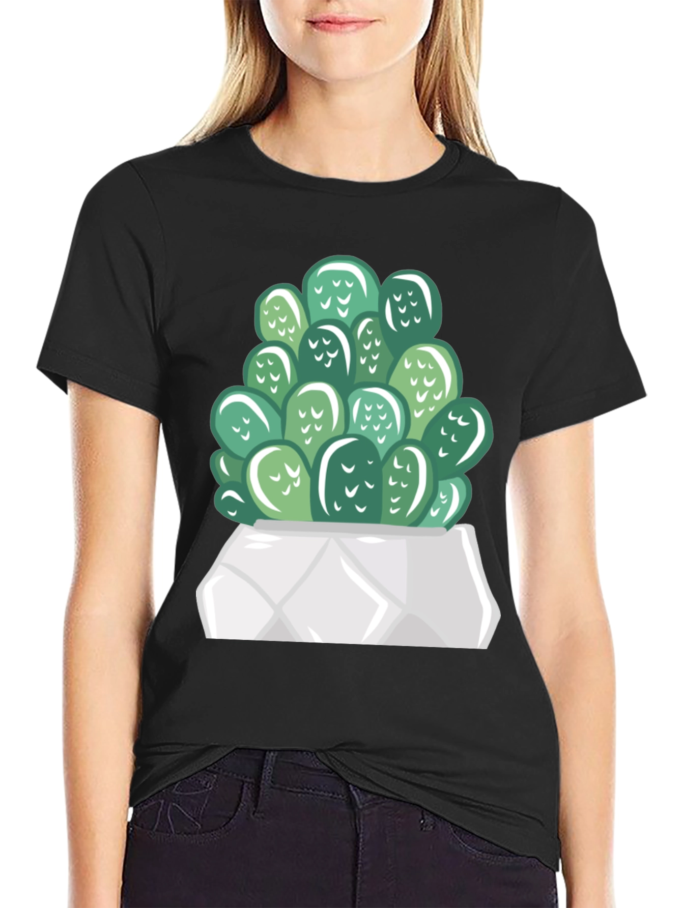 Cactus Graphic Print T-Shirt