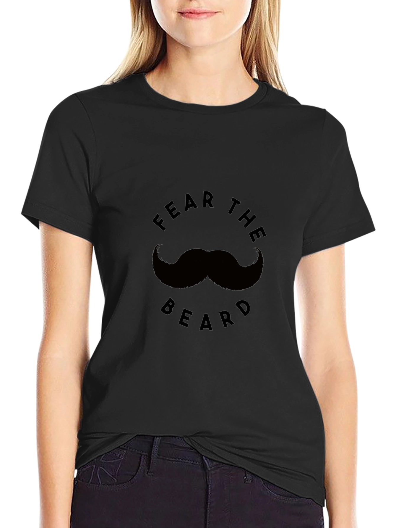 Fear the Beard Graphic Tee - Black Cotton T-Shirt
