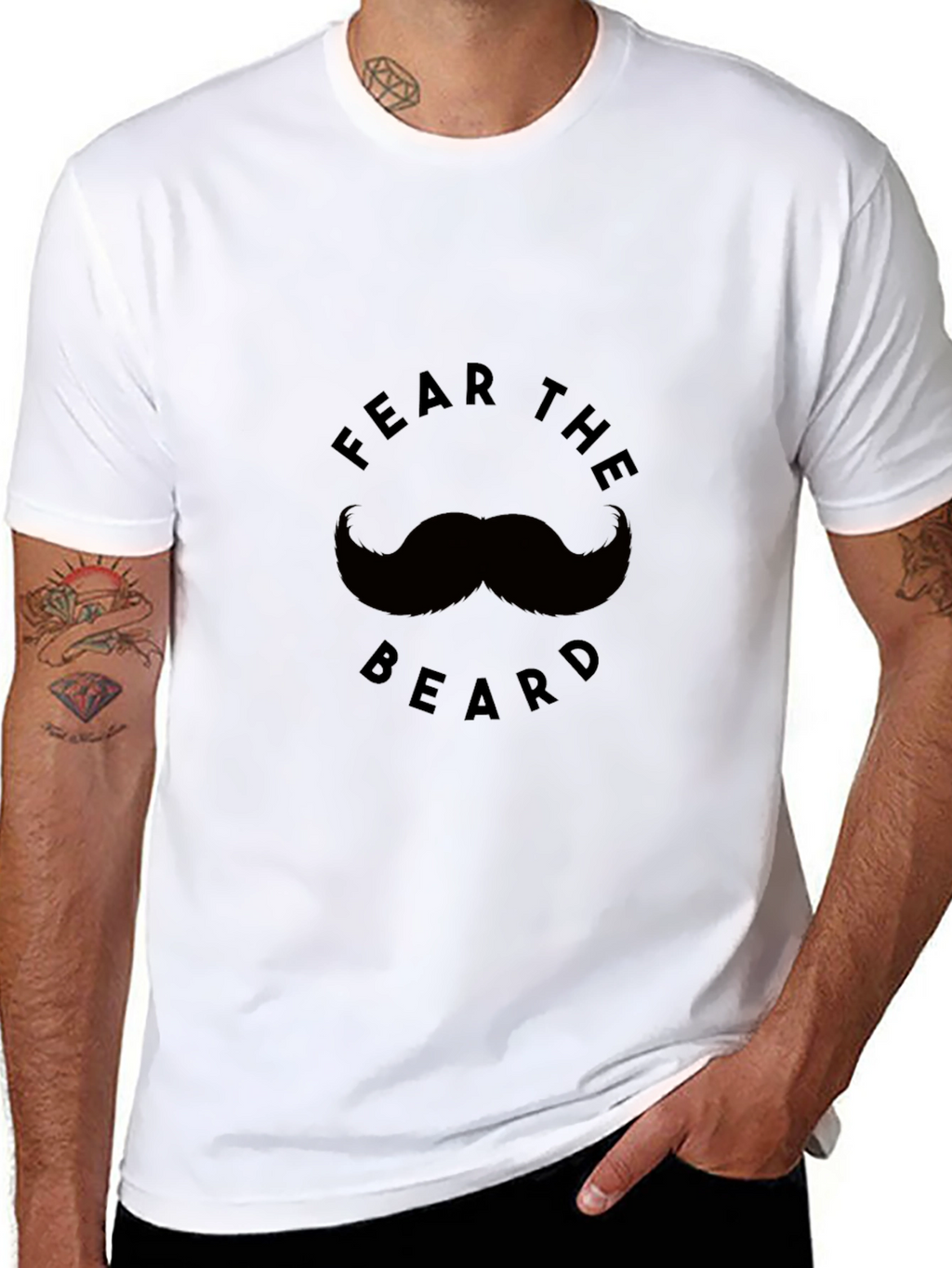 Fear the Beard Graphic Tee - Black Cotton T-Shirt