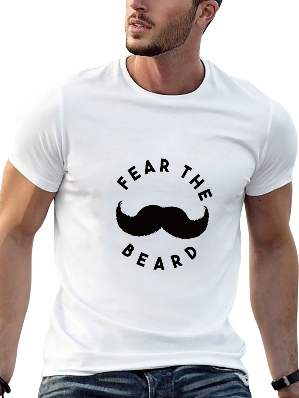 Fear the Beard Graphic Tee - Black Cotton T-Shirt
