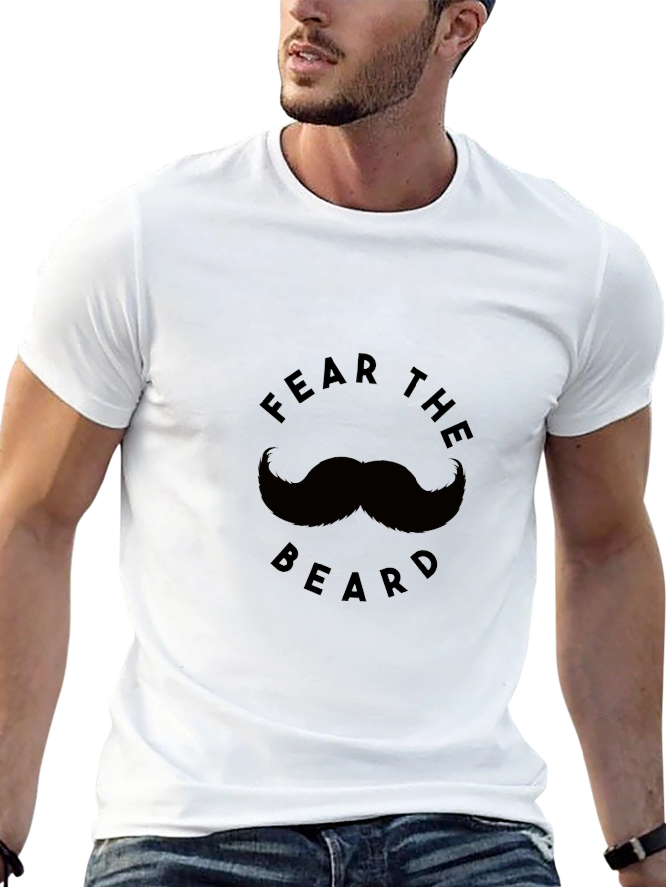 Fear the Beard Graphic Tee - Black Cotton T-Shirt