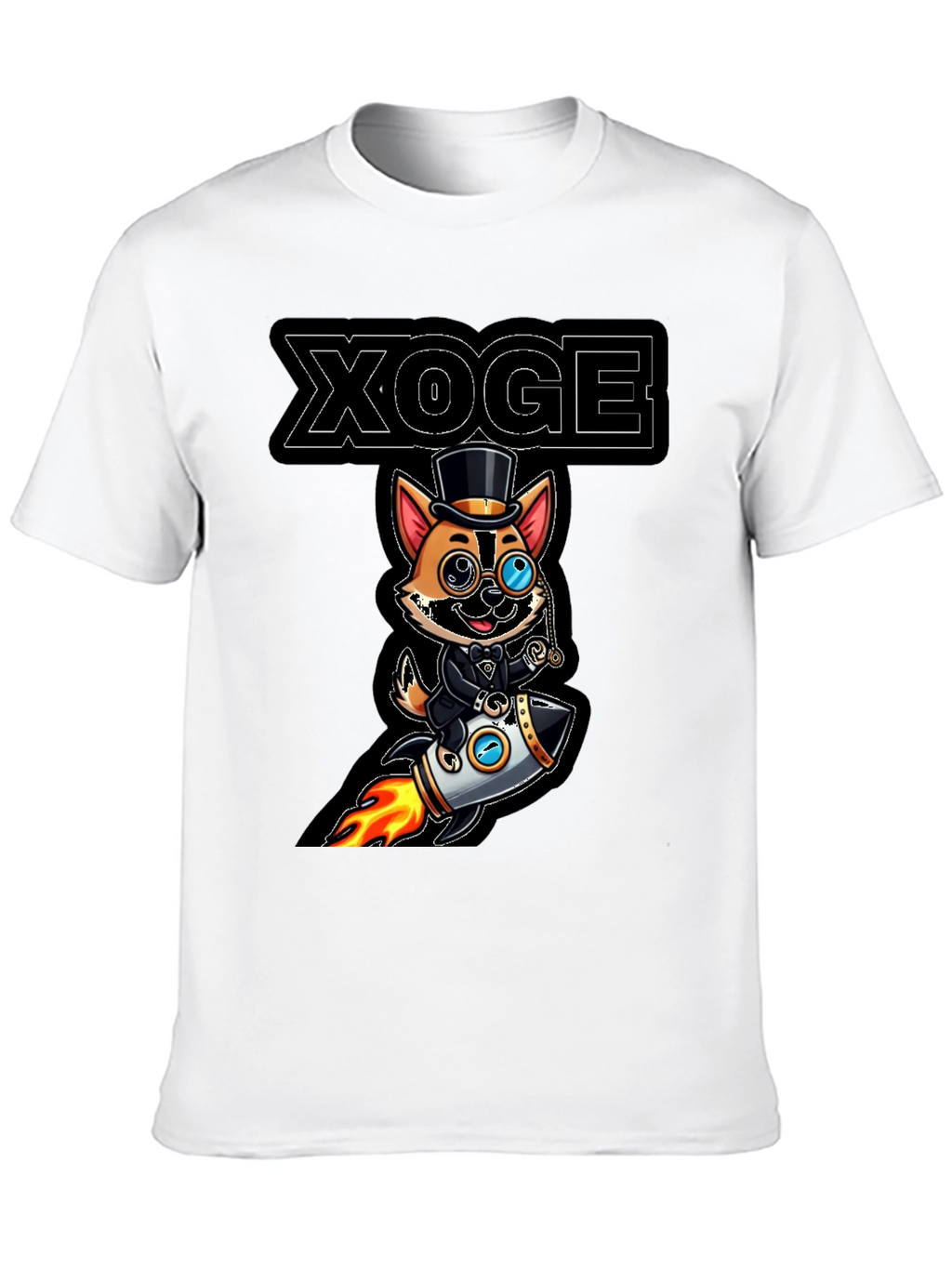 XOGE Rocket Dog T-Shirt - Trendy Graphic Tee