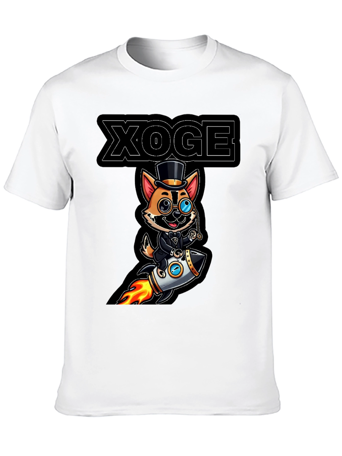 XOGE Rocket Dog T-Shirt - Trendy Graphic Tee