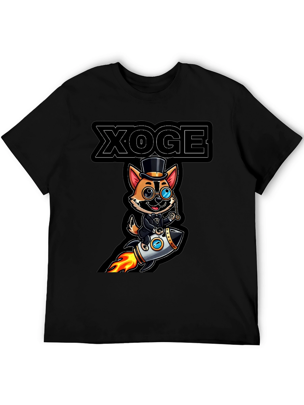 XOGE Rocket Dog T-Shirt - Trendy Graphic Tee