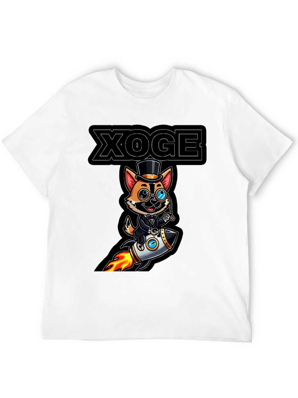 XOGE Rocket Dog T-Shirt - Trendy Graphic Tee