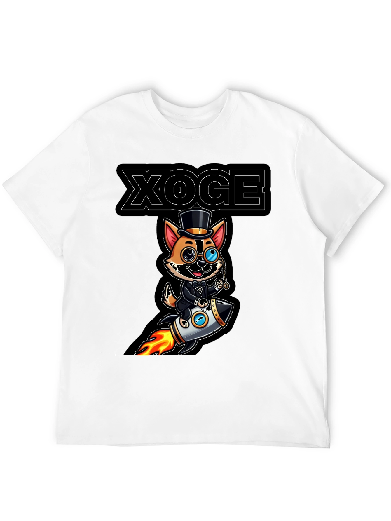 XOGE Rocket Dog T-Shirt - Trendy Graphic Tee