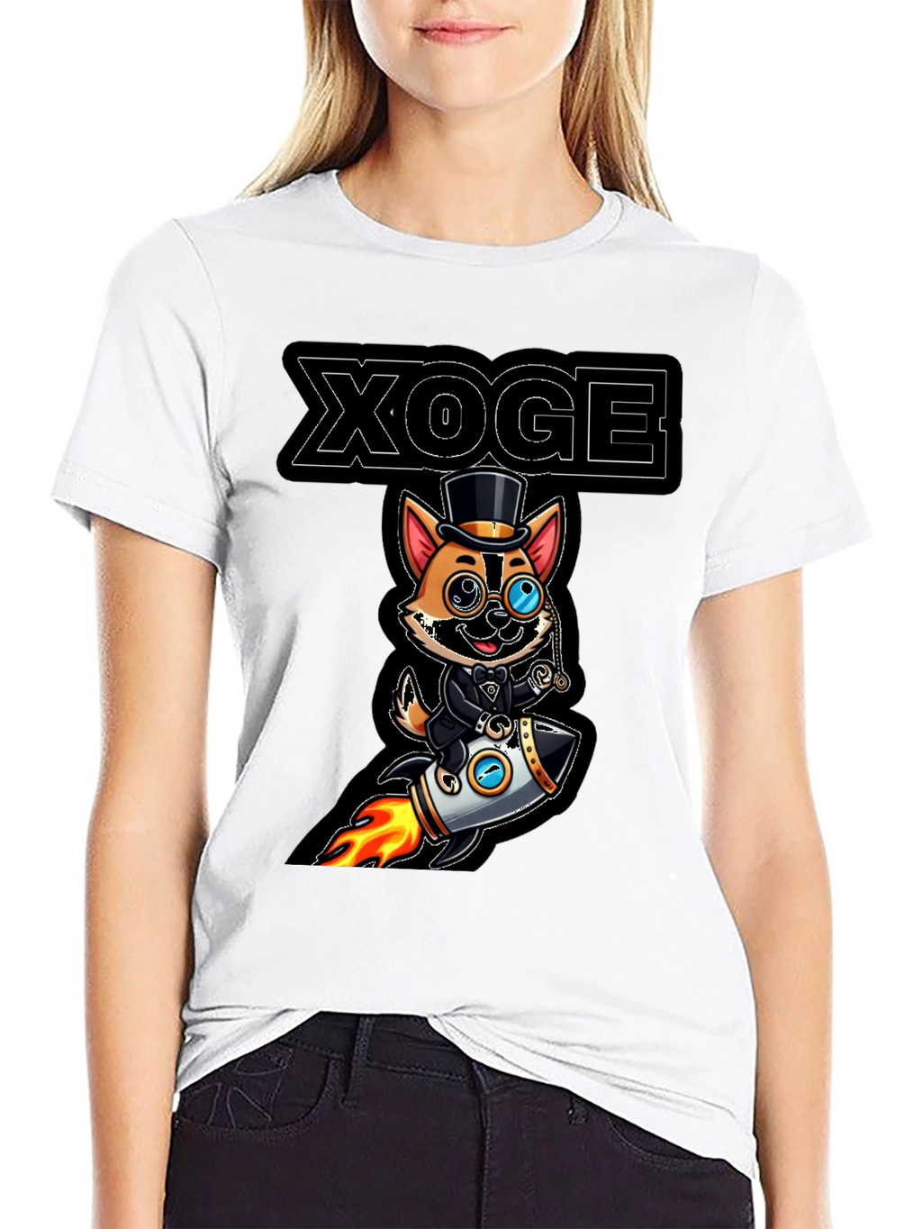XOGE Rocket Dog T-Shirt - Trendy Graphic Tee