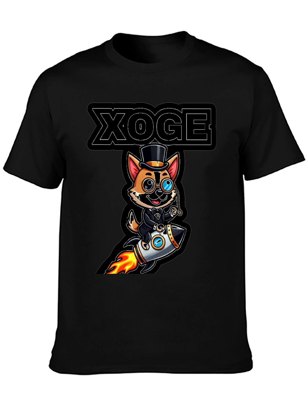 XOGE Rocket Dog T-Shirt - Trendy Graphic Tee