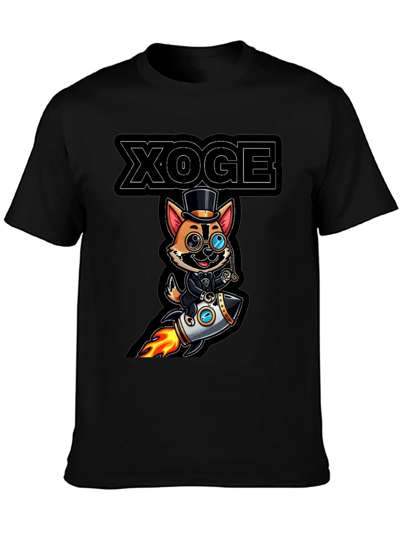 XOGE Rocket Dog T-Shirt - Trendy Graphic Tee