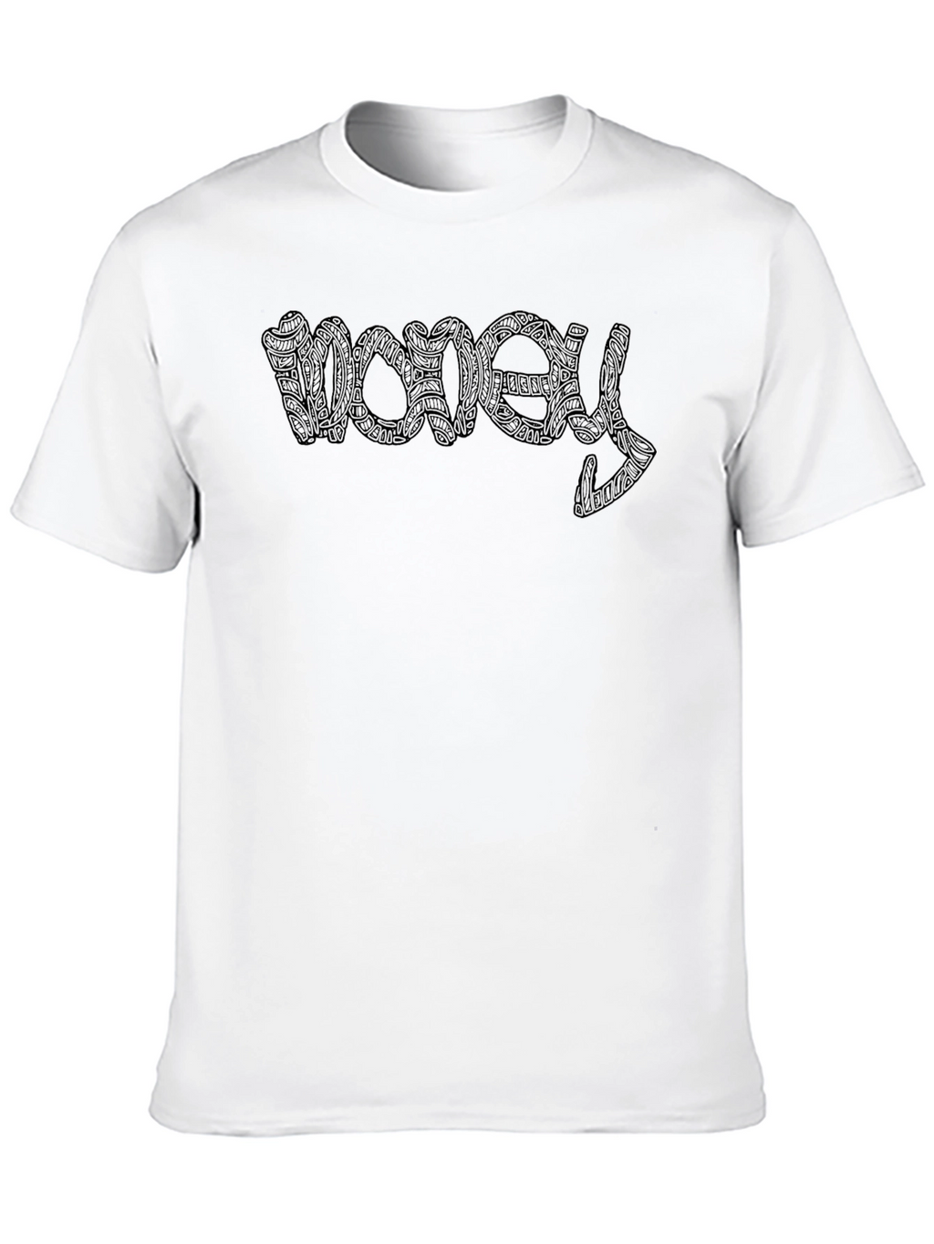 Black Money Print Short Sleeve T-Shirt