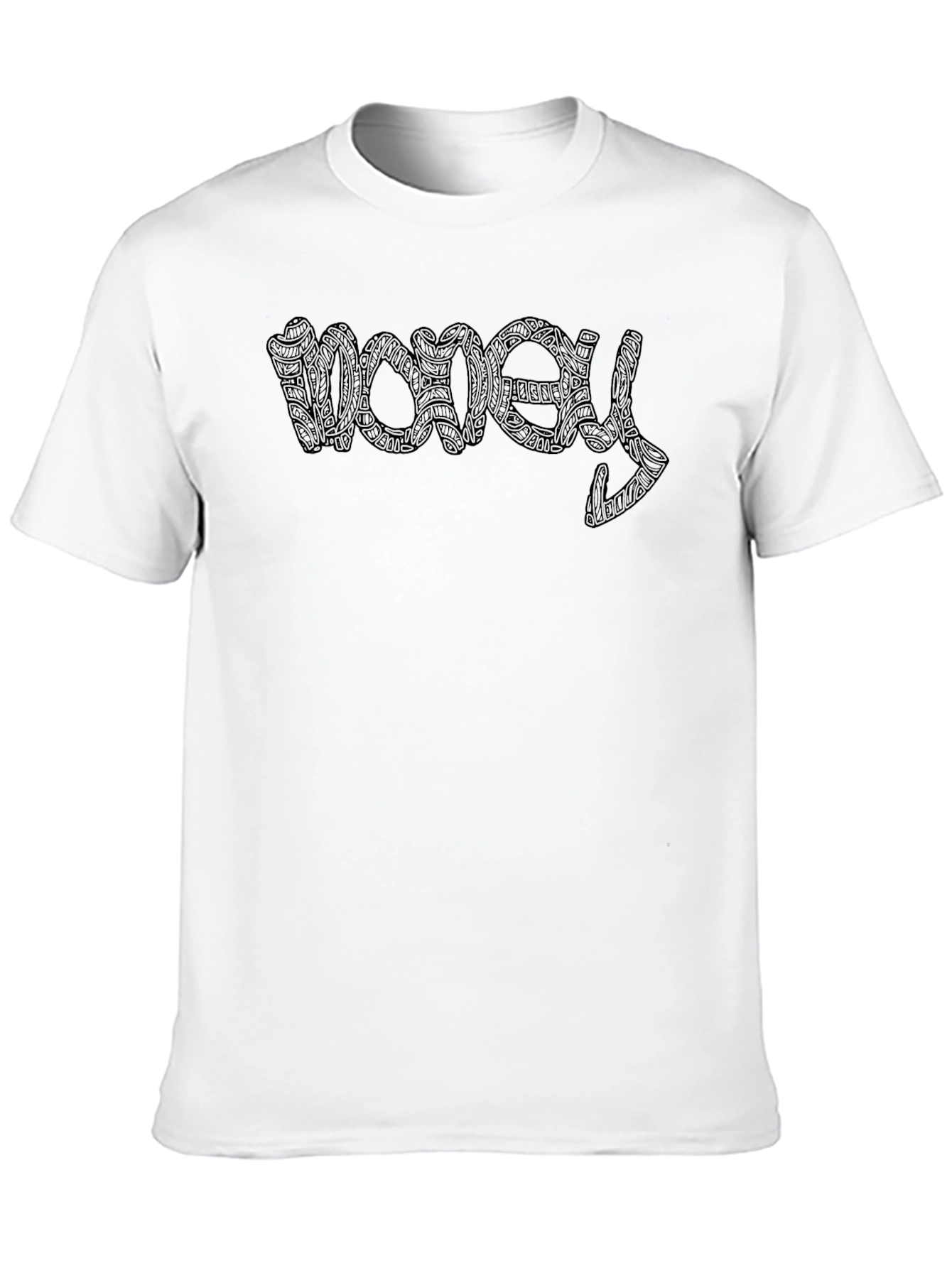 Black Money Print Short Sleeve T-Shirt