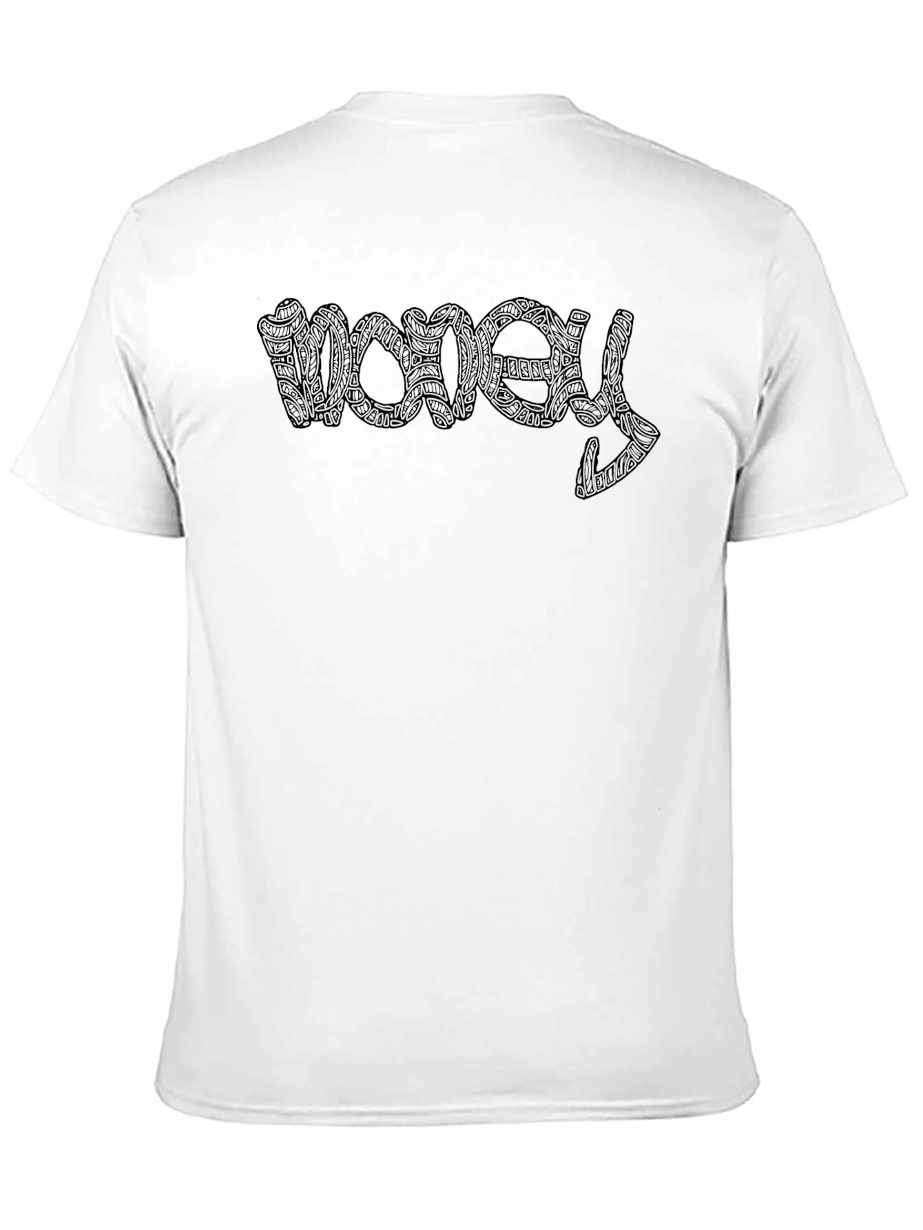 Black Money Print Short Sleeve T-Shirt