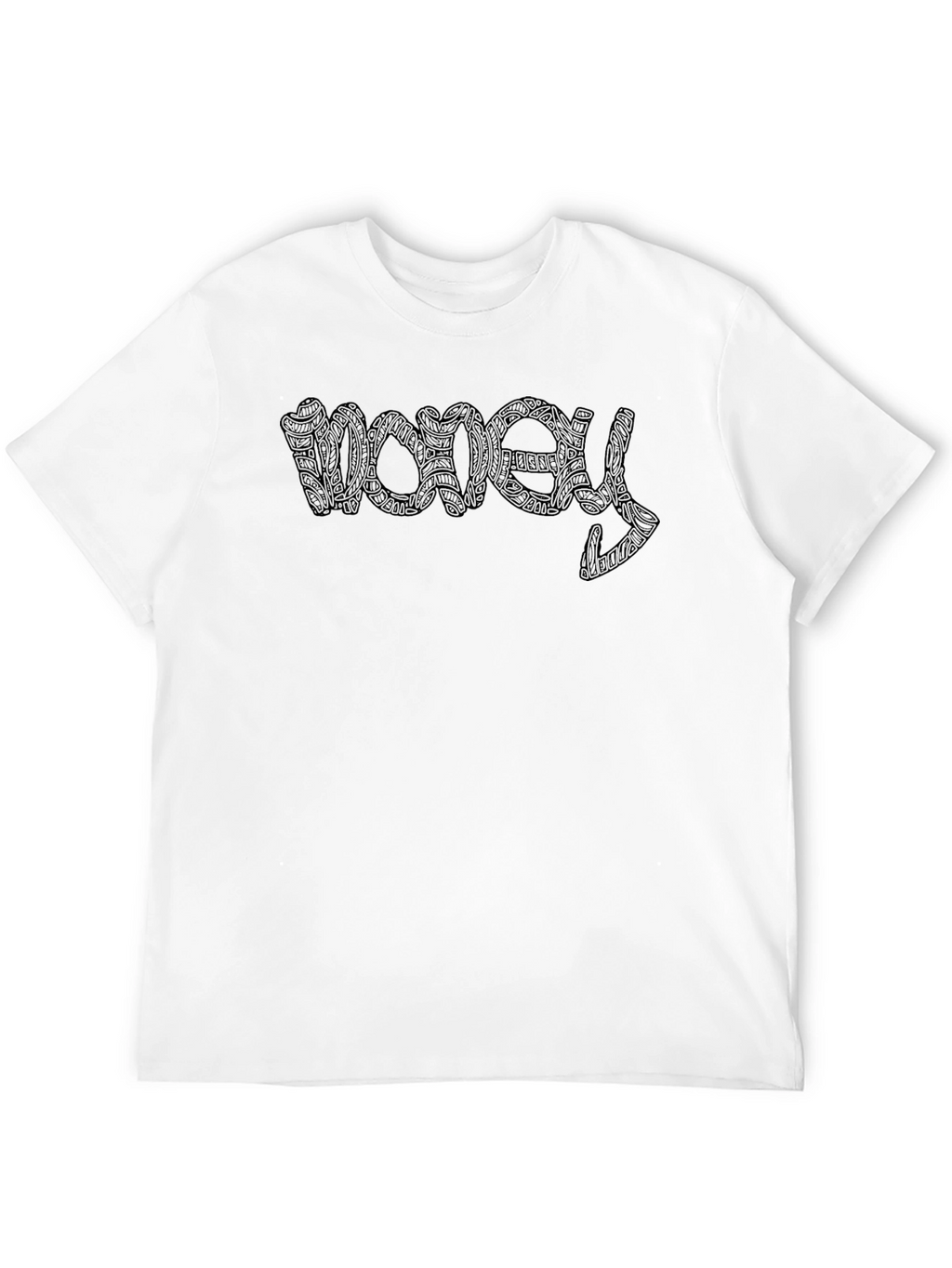 Black Money Print Short Sleeve T-Shirt