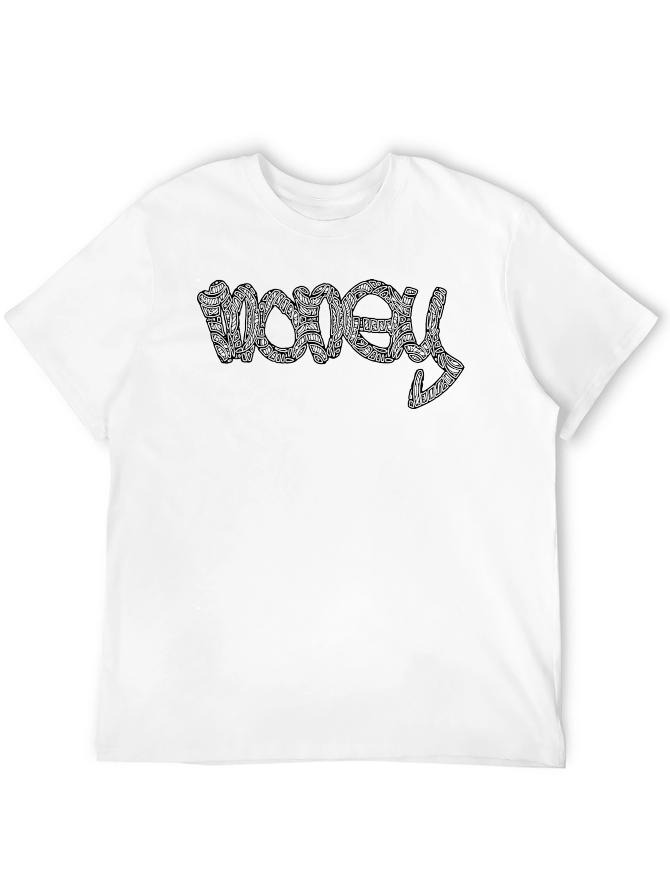 Black Money Print Short Sleeve T-Shirt