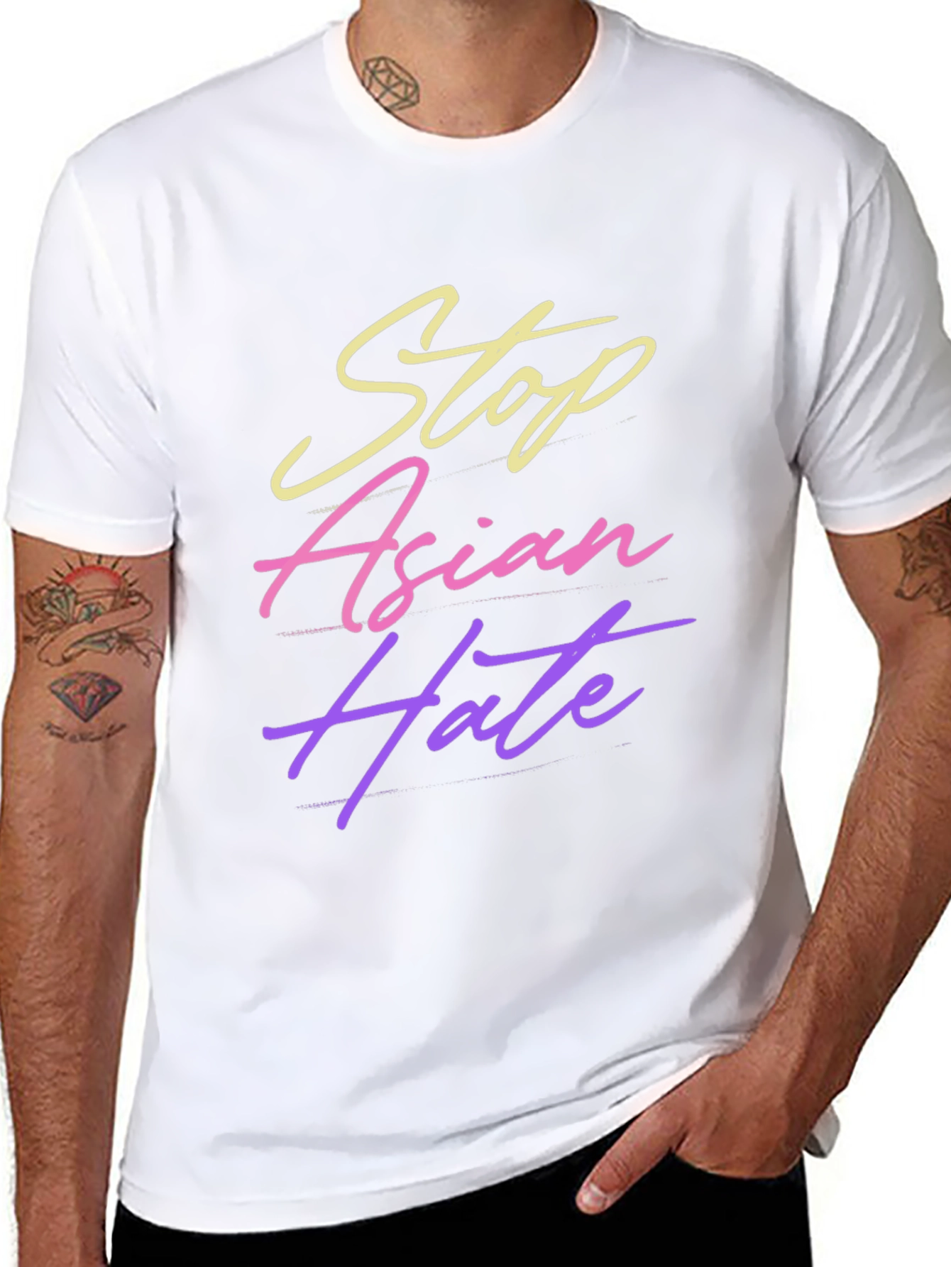 Stop Asian Hate Black T-Shirt