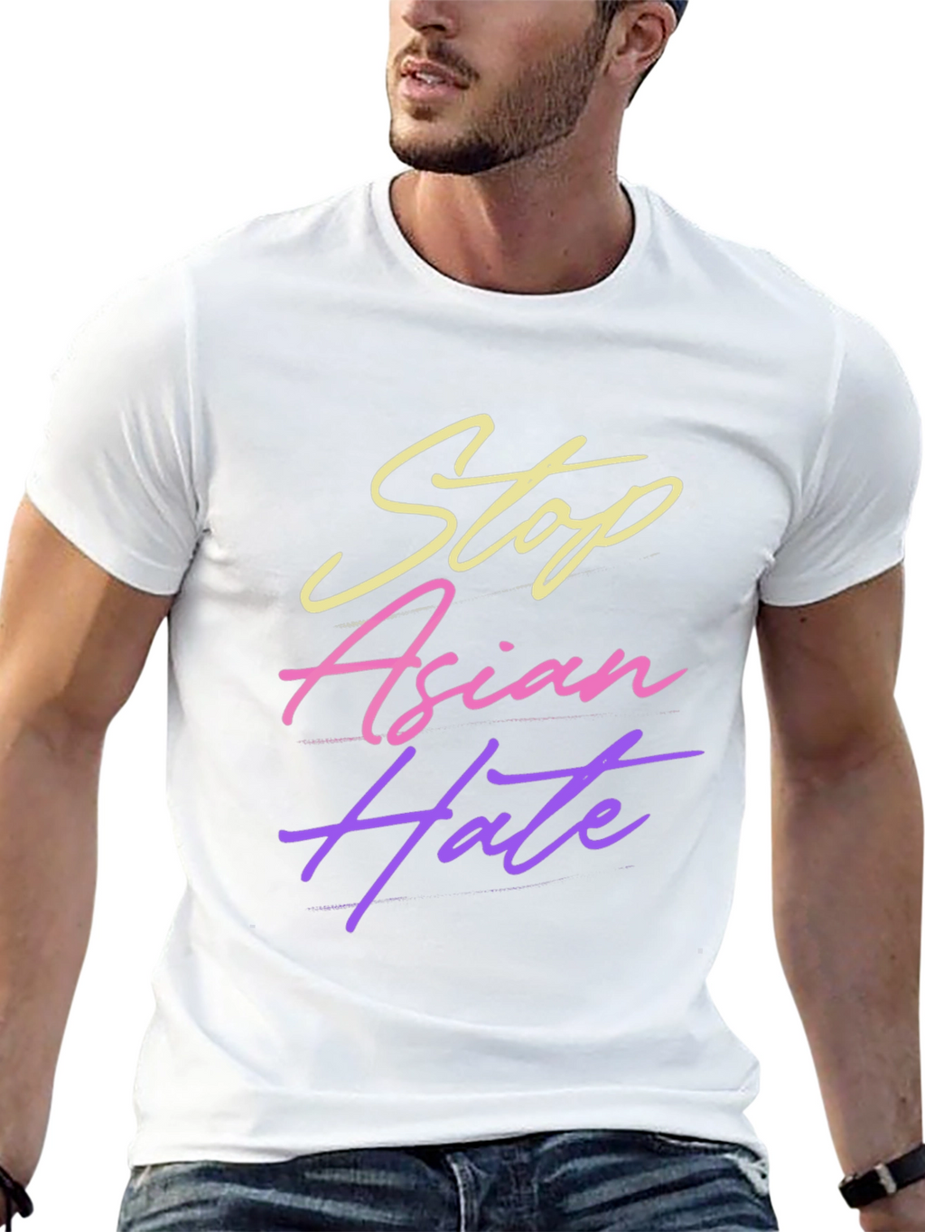 Stop Asian Hate Black T-Shirt