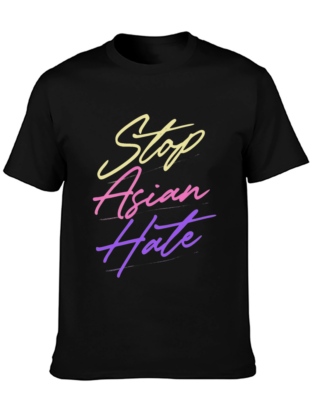 Stop Asian Hate Black T-Shirt