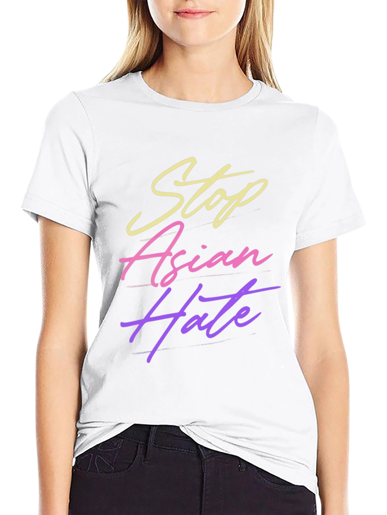 Stop Asian Hate Black T-Shirt