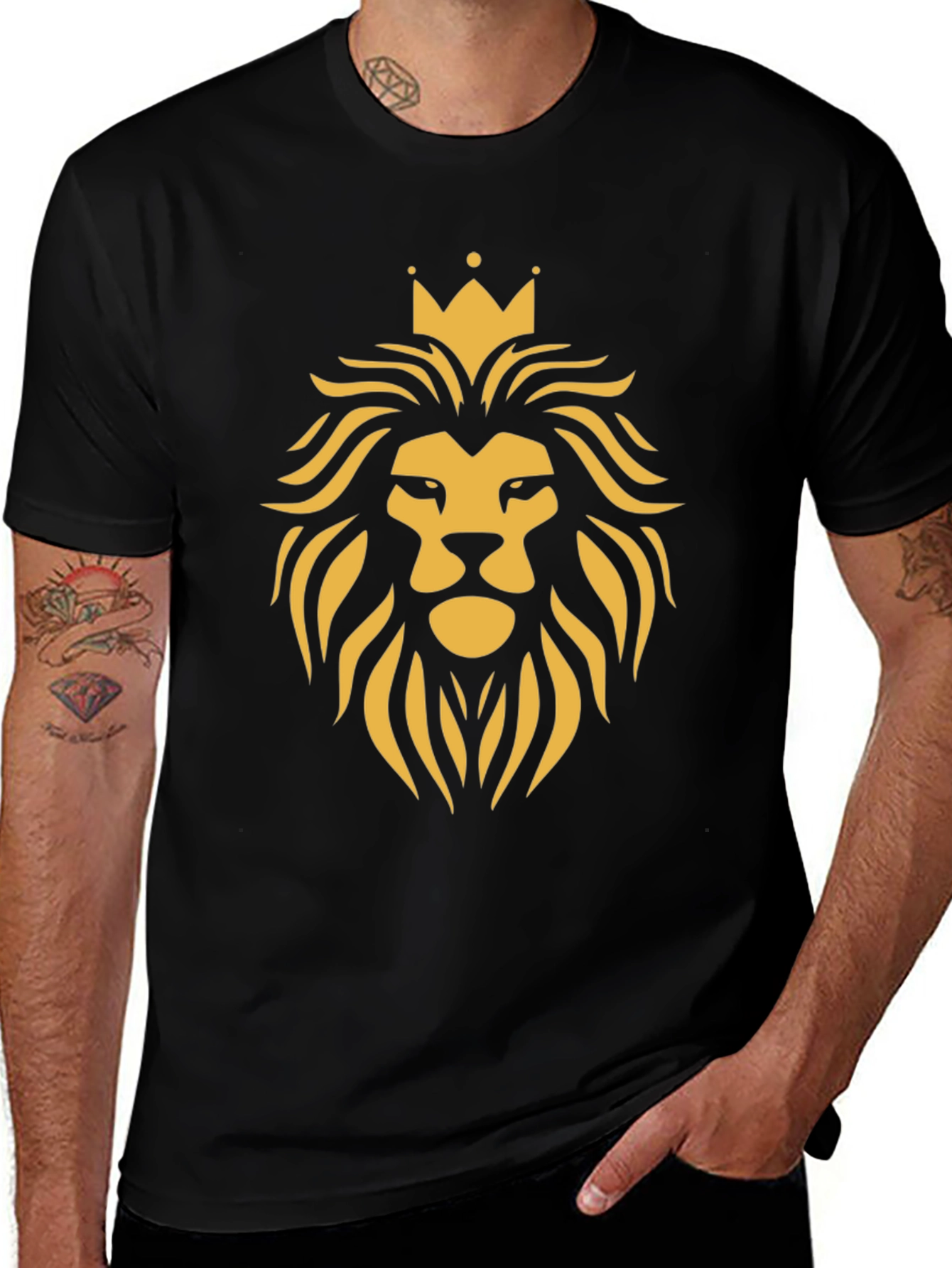 Lion King Graphic Tee - Bold Black T-Shirt