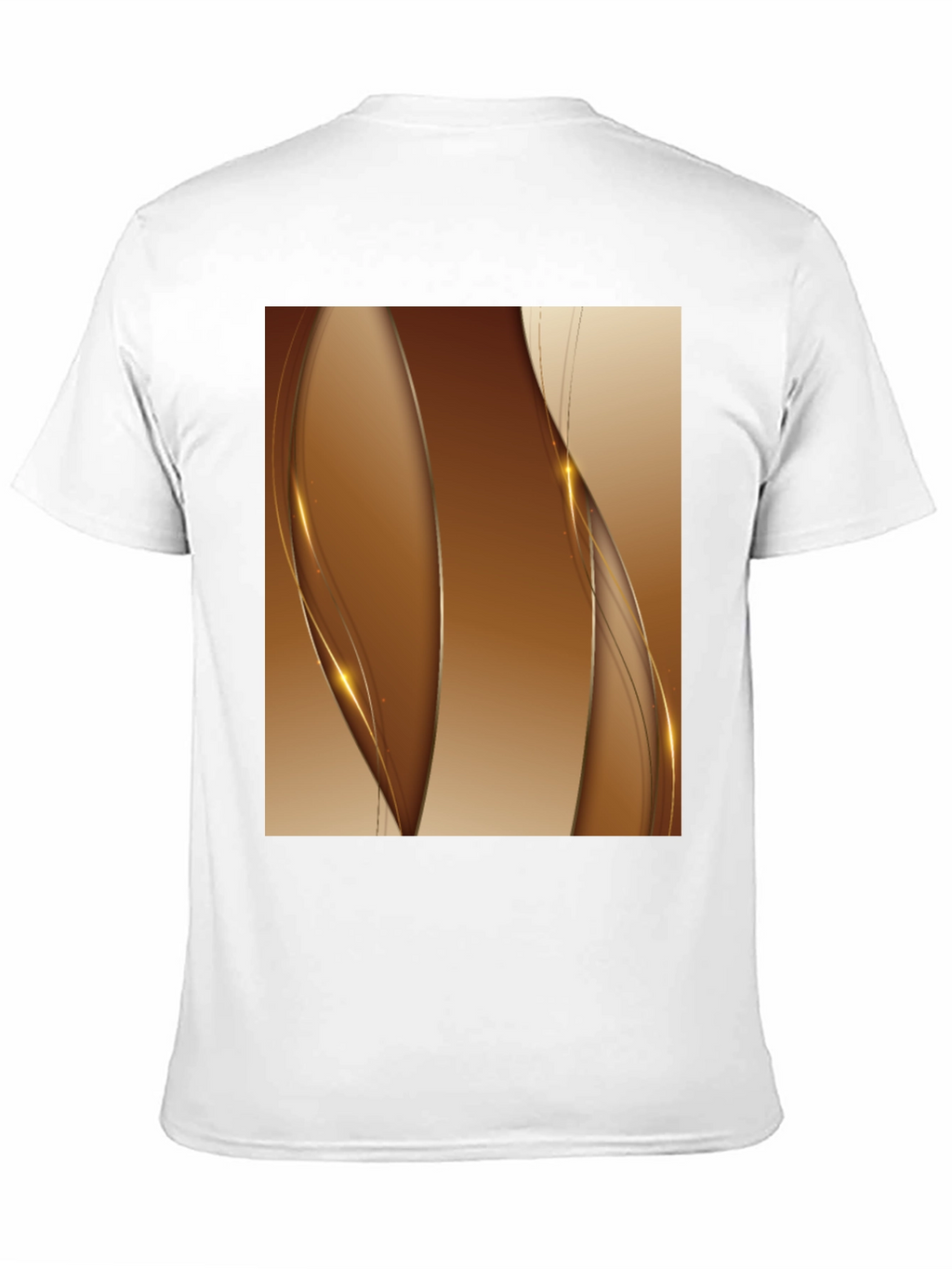 Modern Abstract Wave Black T-Shirt