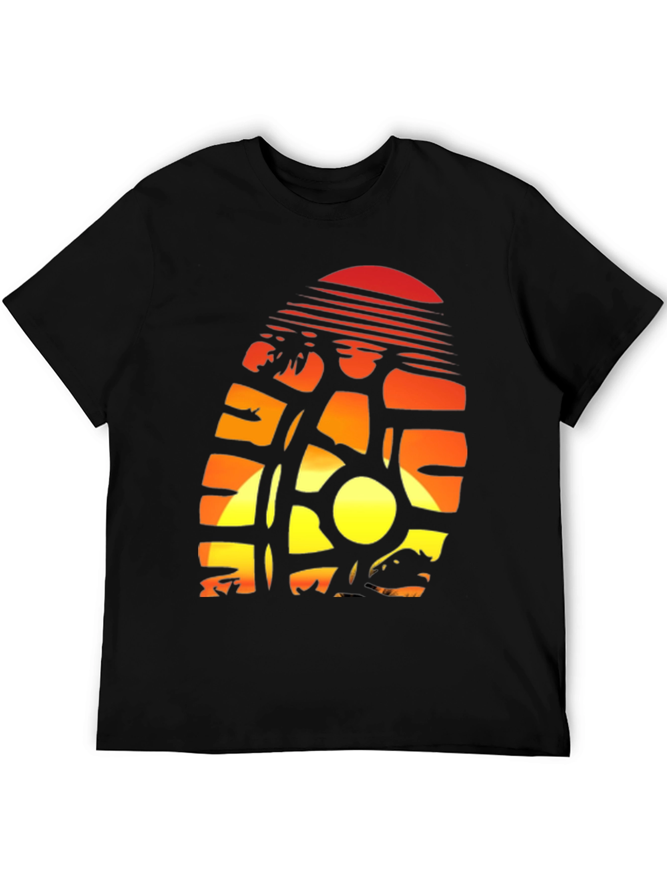 Sunset Palm Tree Graphic Tee - Island Vibes