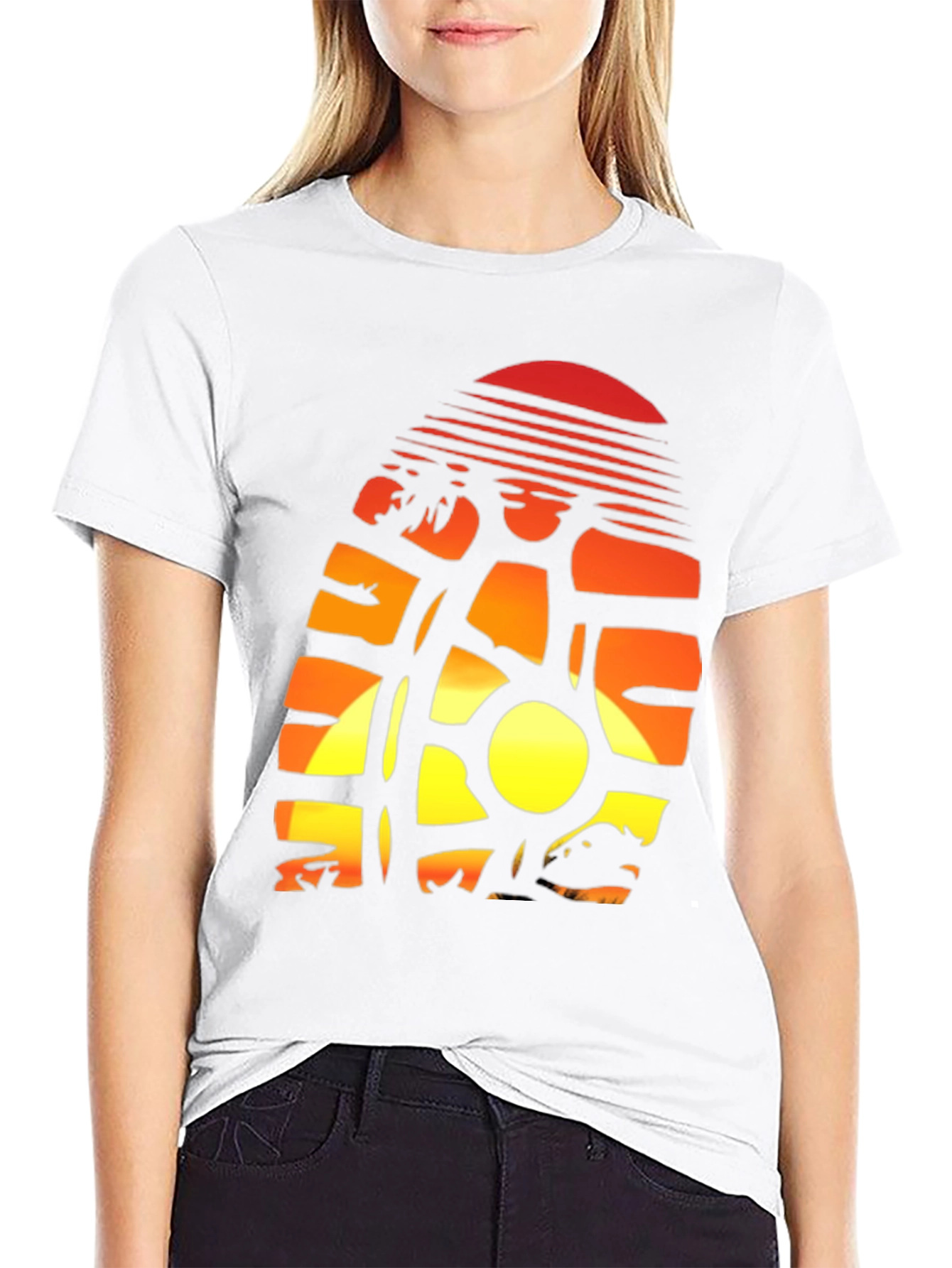 Sunset Palm Tree Graphic Tee - Island Vibes