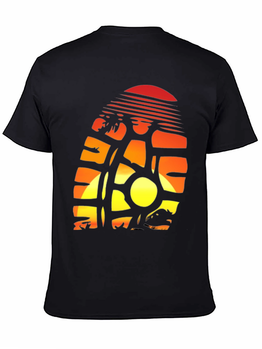 Sunset Palm Tree Graphic Tee - Island Vibes